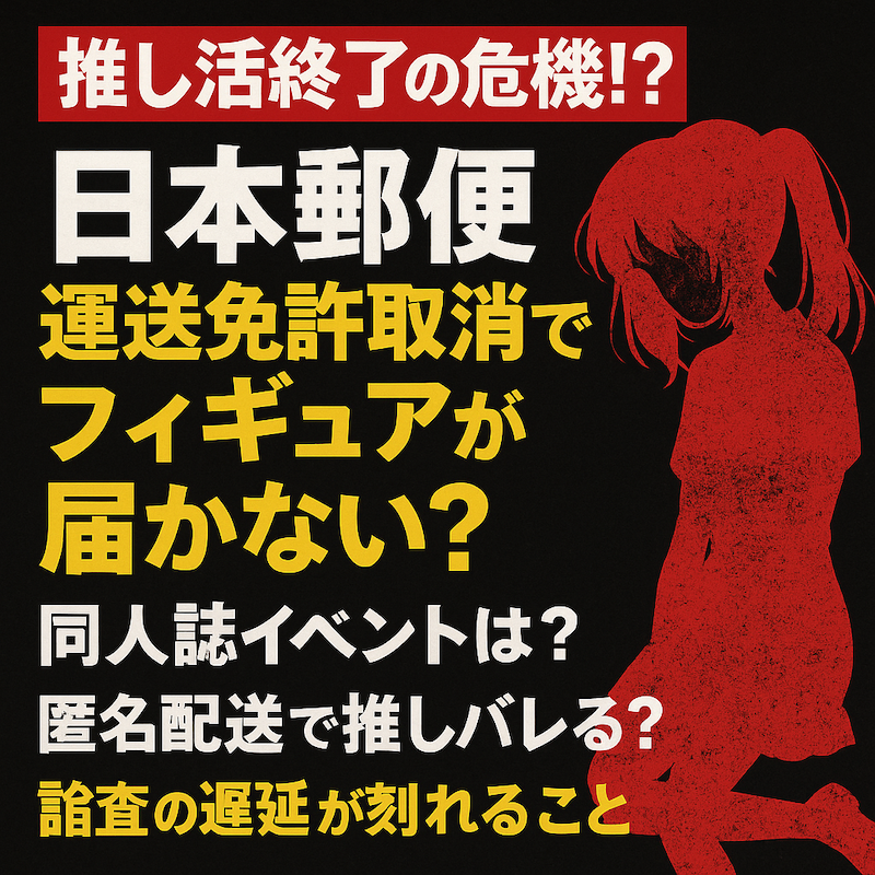 figure delivery delay, otaku shipping disruption, Japan Post crisis