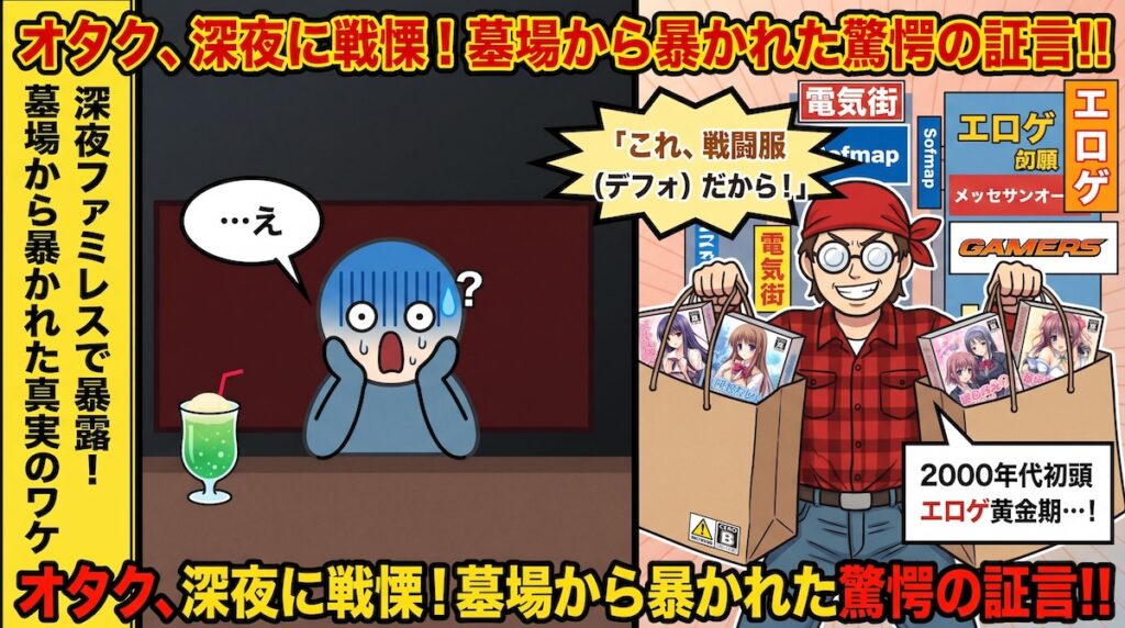 【秋葉原オタク年代記・第3回完結編】ファミレス延長戦で語られた真のアングラ史！美少女ゲーム（エロゲ）が街を支配した狂乱の発売日、怪しい路店とスピンドルメディア、そして「バンダナ×ネルシャツイン」が実は戦うための戦闘服だった真実までガチ勢が赤裸々に語り尽くします！